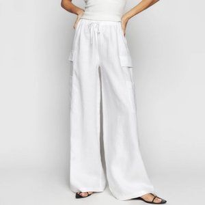 Reformation Ethan Linen Pant - White